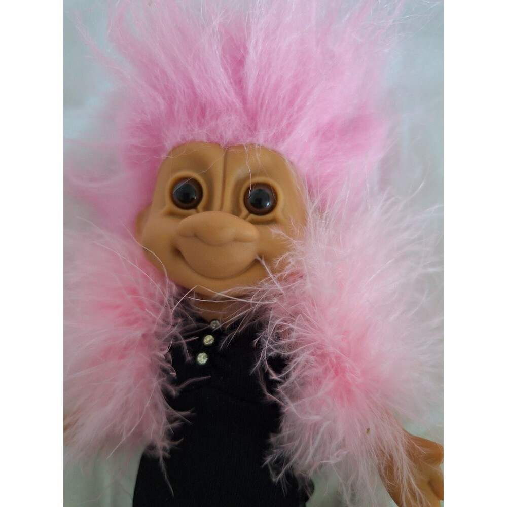 RUSS Troll TRACEY THE TROLL‎ IN FANCY BLACK DRESS 8" Plastic Toy Figure